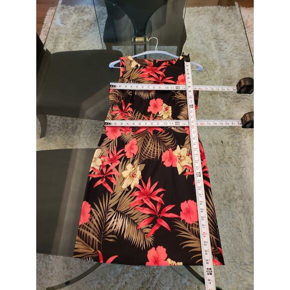 Alyx Dress Women 6 Black Floral Tropical Sleeveless Sheath Fitted Stretchy - Picture 6 of 8